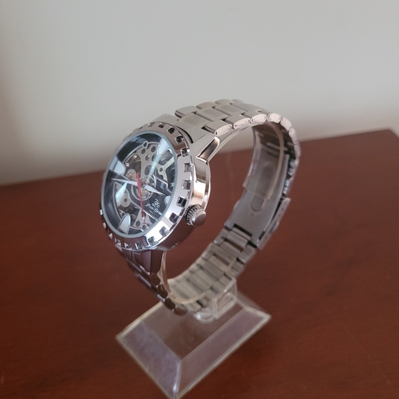 Men’s Silver Automatic luxury men’s FC Free Crane Skeleton Watch - Picture 2 of 4